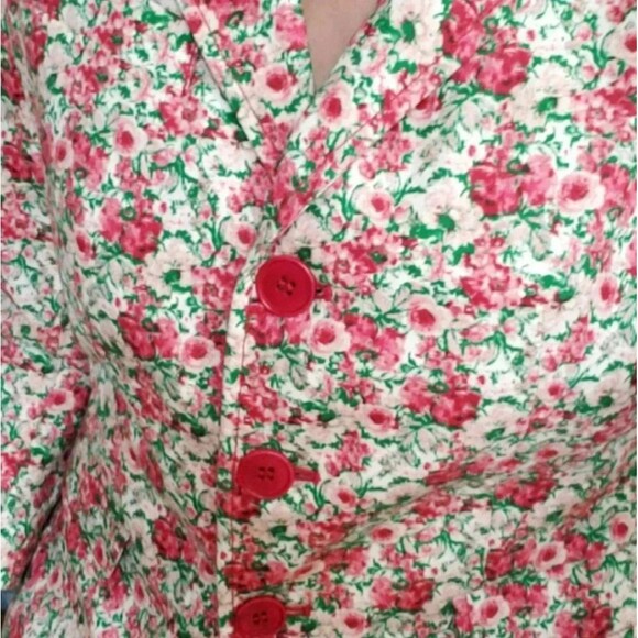 Talbots Floral Jacquard Blazer Size 4 - Picture 8 of 12